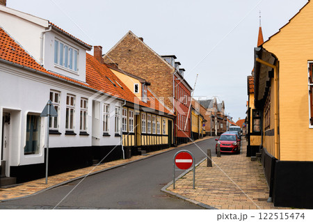 Ancient street of the city of Gudhjem, Bornholm Island, Denmark Ancient street of the city of Gudhjem, Bornholm Island, Denmark 122515474