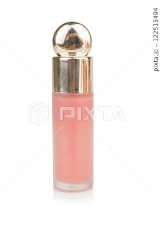 Cosmetic bottles lipstick isolated on white background 122515494