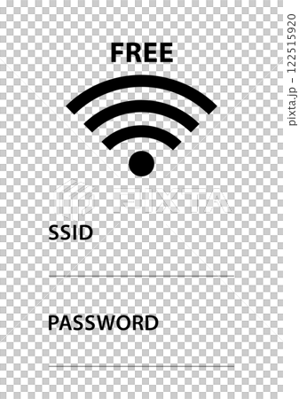 Simple black and white free wifi template 122515920