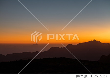Golden Sunset Over Abha Mountains, Saudi Arabia 122515955