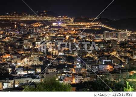Abha City at Night A Stunning Skyline of Lights 122515959