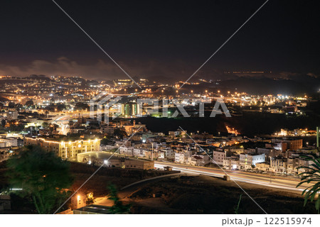 Abha City at Night A Stunning Skyline of Lights 122515974