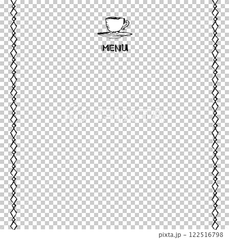 正方形　メニュー表の背景素材 122516798
