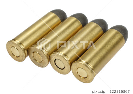 .45 cartridges isolated on white 122516867