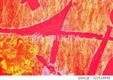 abstract painted texture with random colored spots and strokes, modified color scheme. 122518046