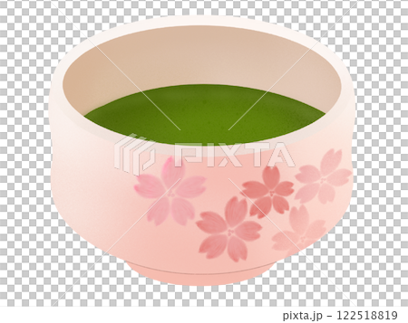 櫻花紋抹茶碗 櫻花紋抹茶碗 122518819