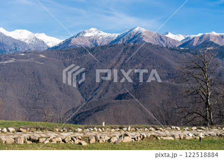 Early December in the Caucasus: Majestic Snowy Peaks at Krasnaya Polyana 122518884