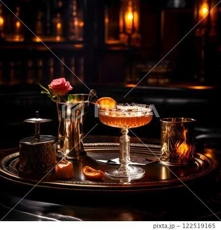 Vintage Vibes: A Sidecar in a Dimly Lit Speakeasy 122519165