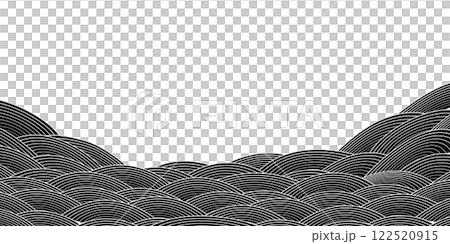 波の模様をデザインした背景 波の模様をデザインした背景 122520915