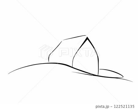 Minimalist Abstract Line Art of a Hat Minimalist Abstract Line Art of a Hat 122521135