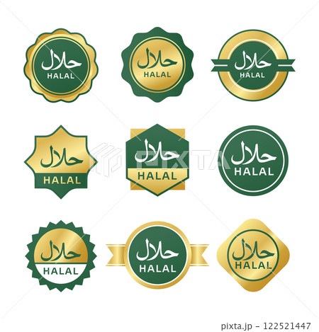 Guaranteed Halal food sign collection Guaranteed Halal food sign collection 122521447