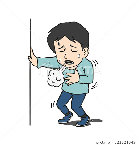 man with shortness of breath man with shortness of breath 122521645