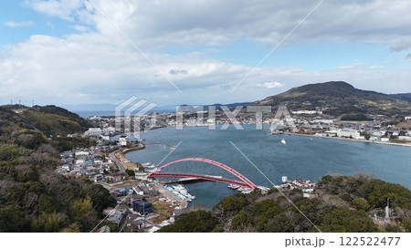 【空から見た長崎・島原半島】 口之津港 【空から見た長崎・島原半島】 口之津港 122522477