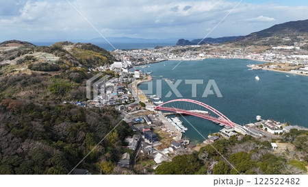 【空から見た長崎・島原半島】　口之津港 122522482