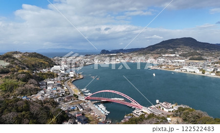 【空から見た長崎・島原半島】 口之津港 【空から見た長崎・島原半島】 口之津港 122522483