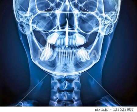 レントゲンのイメージ素材 顎 レントゲンのイメージ素材 顎 122522909