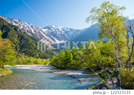 上高地 河童橋周辺 穂高連峰 《新緑風景》 上高地 河童橋周辺 穂高連峰 《新緑風景》 122523135