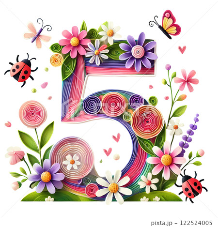 3D number five  122524005