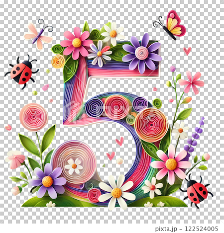 3D number five  122524005