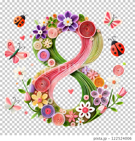 3D number eight  3D number eight  122524006