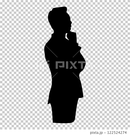 Silhouette illustration of a thinking businessman Silhouette illustration of a thinking businessman 122524274