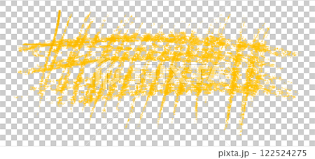 yellow pencil strokes isolated on transparent background 122524275