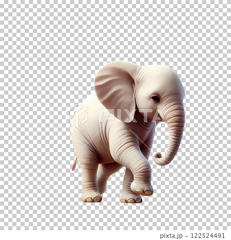 baby elephant isolated on white background 122524491