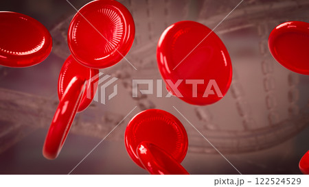 The Cell Blood for medical or sci concept 3d Rendering. 122524529