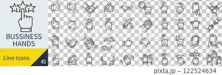 Icon set about businessman's hands 122524634