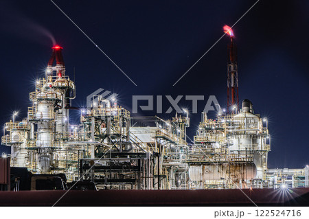 鹿島石油の工場夜景 122524716