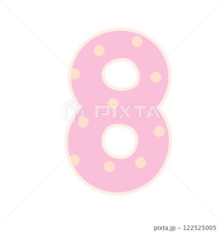 3d pink number eight 3d pink number eight 122525005