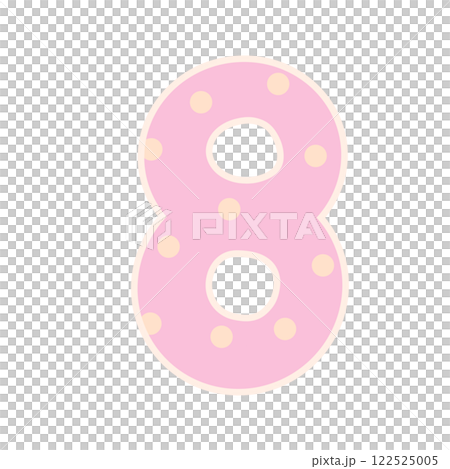 3d pink number eight 3d pink number eight 122525005
