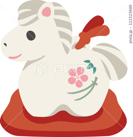 年賀2026 年賀状2026 馬 午 土鈴 干支 かわいい シンプル デザイン イラスト素材 年賀2026 年賀状2026 馬 午 土鈴 干支 かわいい シンプル デザイン イラスト素材 122525680