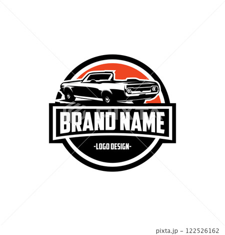 Ford Mustang Cars Logo Silhouette. isolated vector premium illustration. best for logo, badge, emblem, icon, sticker design. 122526162