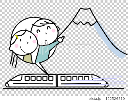 乘坐新幹線的男女 122526210