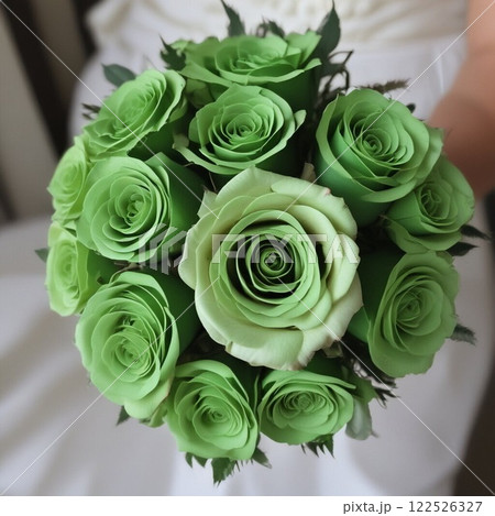 バラの花束を持つ バラの花束を持つ 122526327