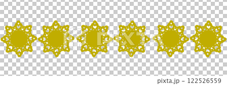 Yellow heart-shaped floral lace 122526559