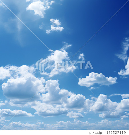 青空と白い雲　AI画像 122527119
