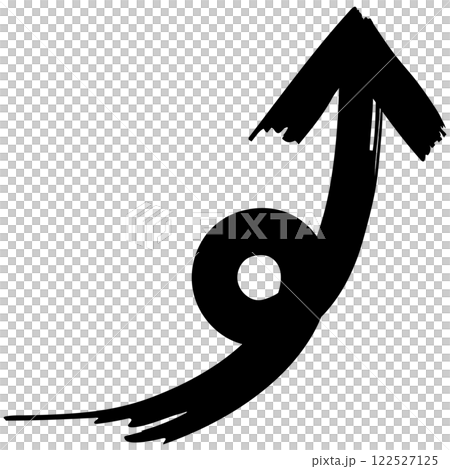 向右上升的黑色箭頭圖示 向右上升的黑色箭頭圖示 122527125