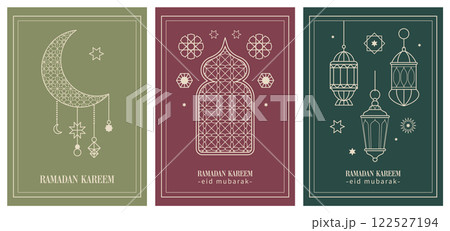 Islamic Greeting Card Vector setのイラスト素材 [122527194] - PIXTA