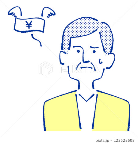 お金の心配をする男性 122528608