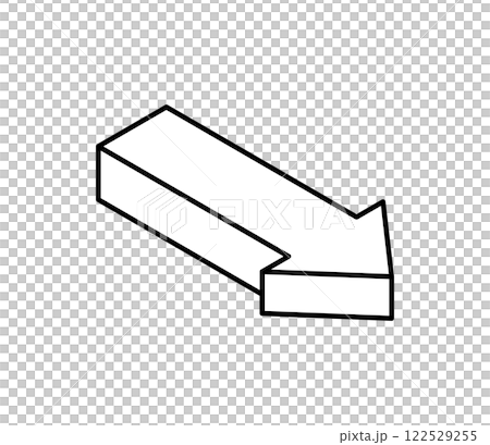 Simple arrow icon illustration isometric 122529255