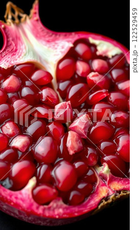 pomegranate isolated on black background 122529459
