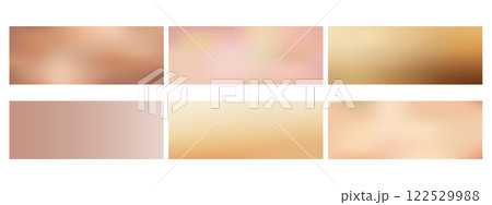 Set of minimalist nude gradient backgrounds with soft blurred texture. Vector illustration. 122529988