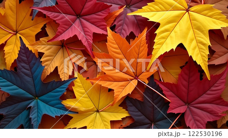 Autumn leaves lying on the floor Autumn leaves lying on the floor 122530196