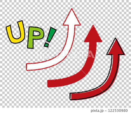 蠟筆補色向上箭頭套裝/紅色 122530980