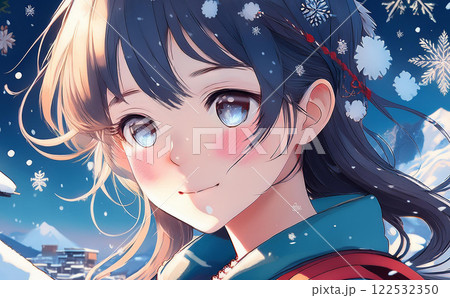 雪と少女4. 122532350