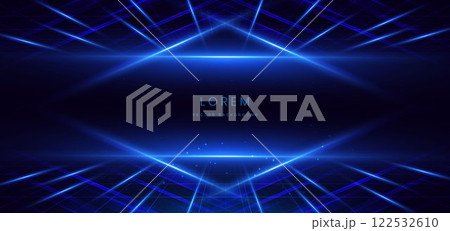 Abstract scene elegant blue light ray on dark background with lighting effect and sparkle. Abstract scene elegant blue light ray on dark background with lighting effect and sparkle. 122532610