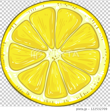 Lemon Fruit Colored Detailed Illustration. Organic natural nutritional healthy food ingredient, vegetarian diet product. Lemon Fruit Colored Detailed Illustration. Organic natural nutritional healthy food ingredient, vegetarian diet product. 122532709