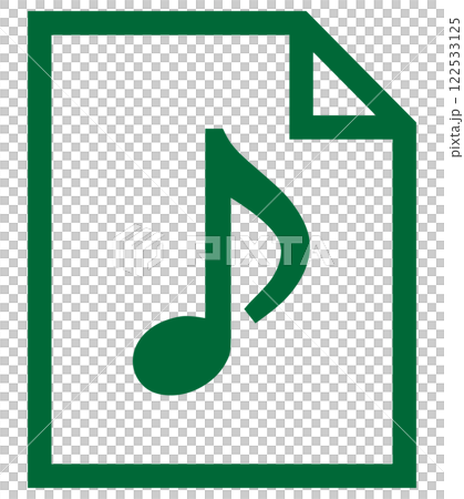 Music file icon green Music file icon green 122533125